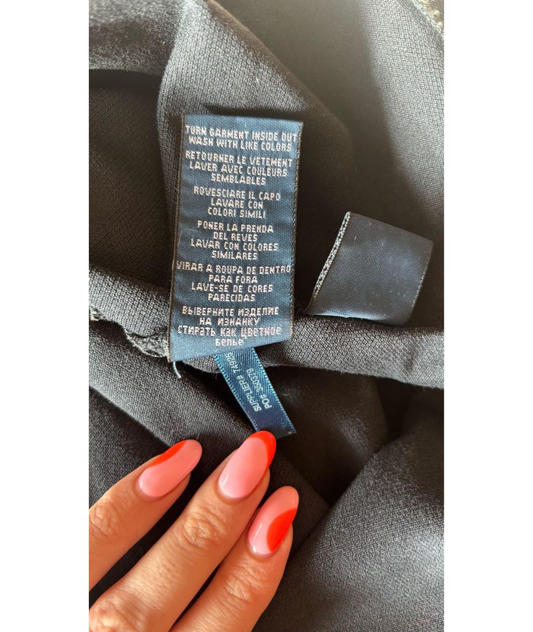 RALPH LAUREN Черная хлопковая футболка, фото 5