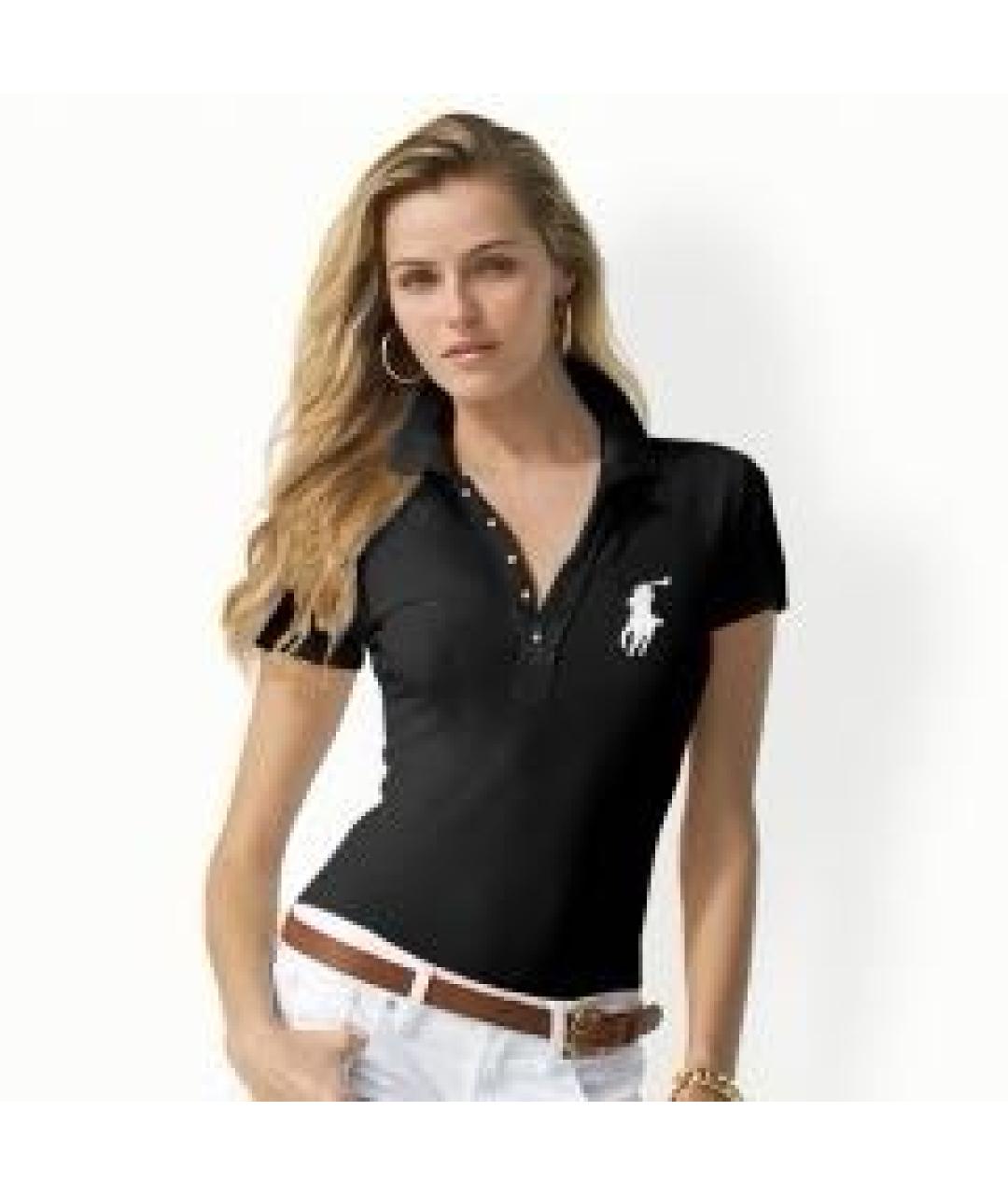 RALPH LAUREN Черная хлопковая футболка, фото 7