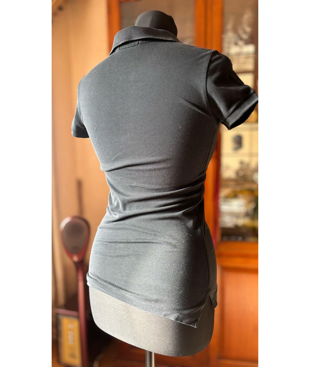 RALPH LAUREN Черная хлопковая футболка, фото 2