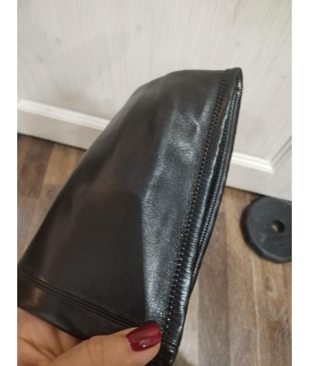 GUCCI Черные кожаные ботфорты, фото 5