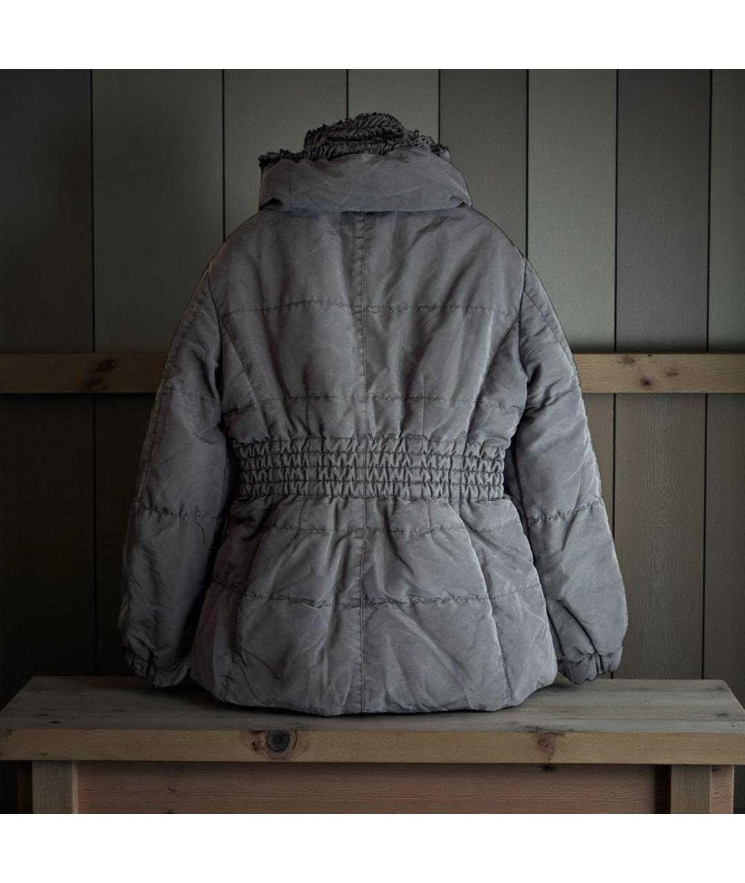 PRADA Антрацитовый шелковый пуховик, фото 5