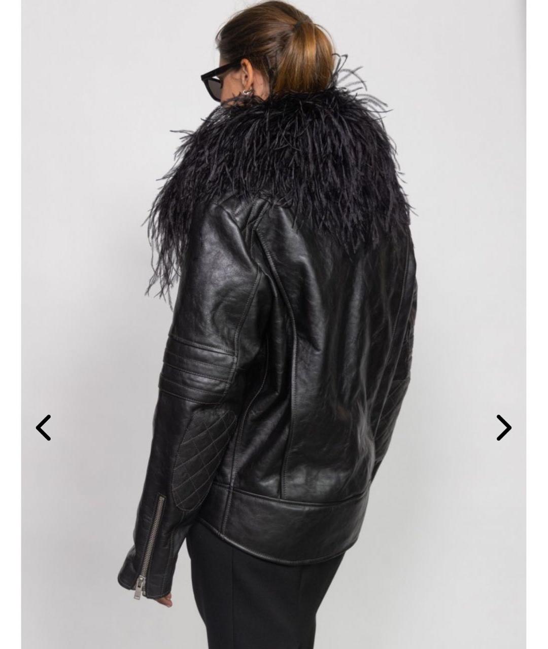 SAINT LAURENT Черная кожаная куртка, фото 2