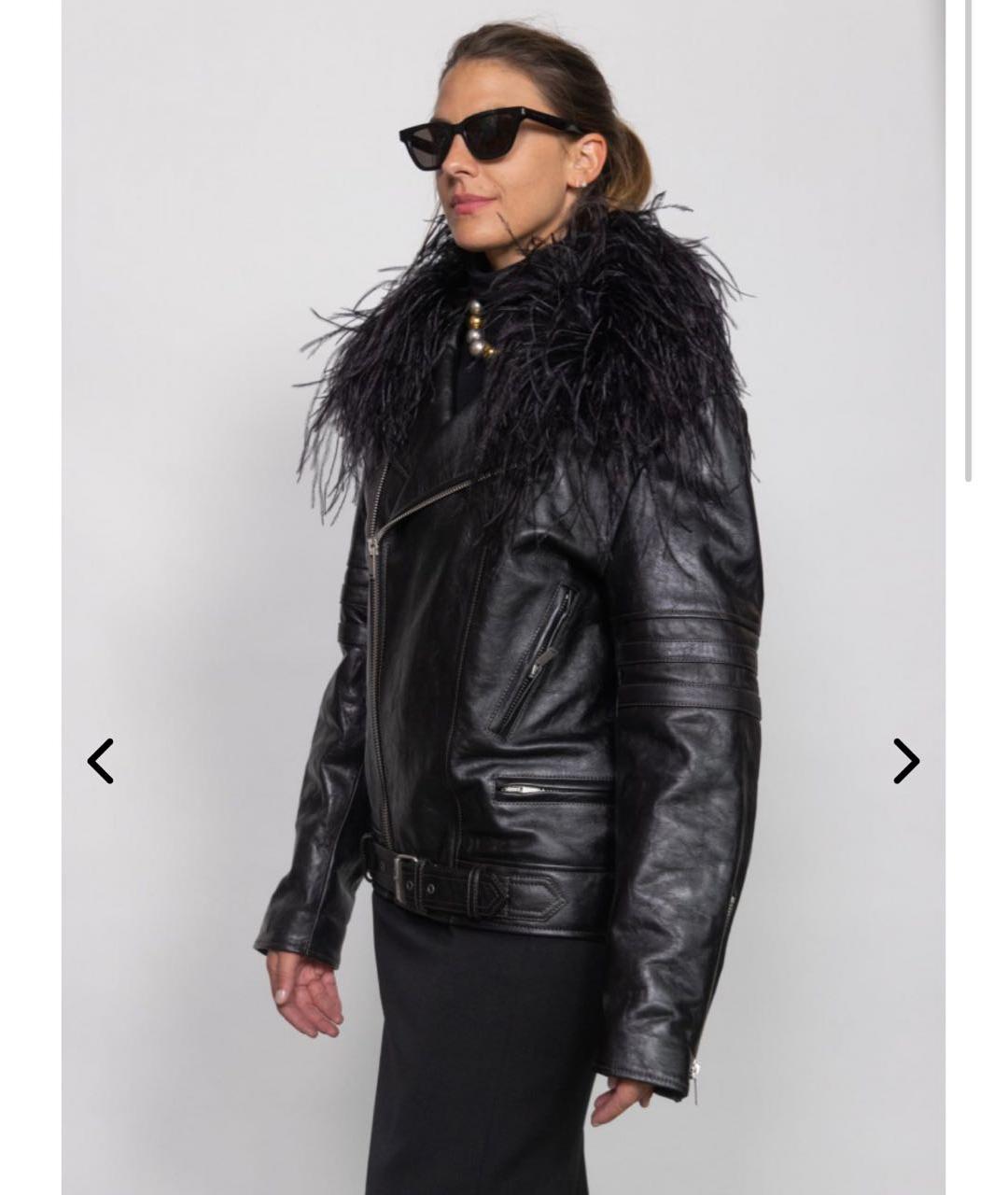 SAINT LAURENT Черная кожаная куртка, фото 3