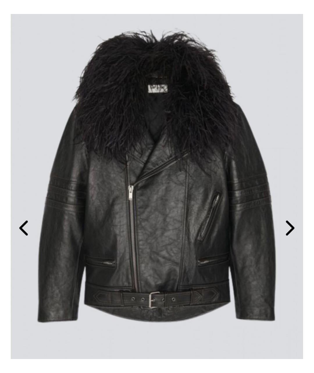 SAINT LAURENT Черная кожаная куртка, фото 5