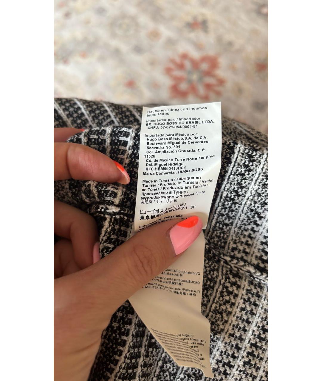 HUGO BOSS Серое вискозное повседневное платье, фото 6