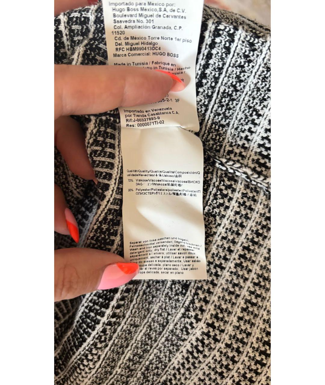 HUGO BOSS Серое вискозное повседневное платье, фото 7