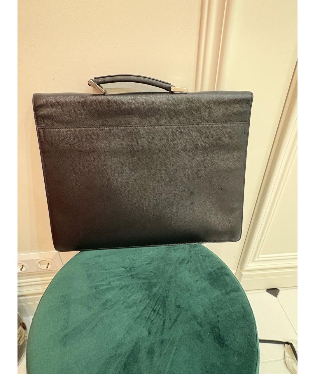 PRADA Черный кожаный портфель, фото 2