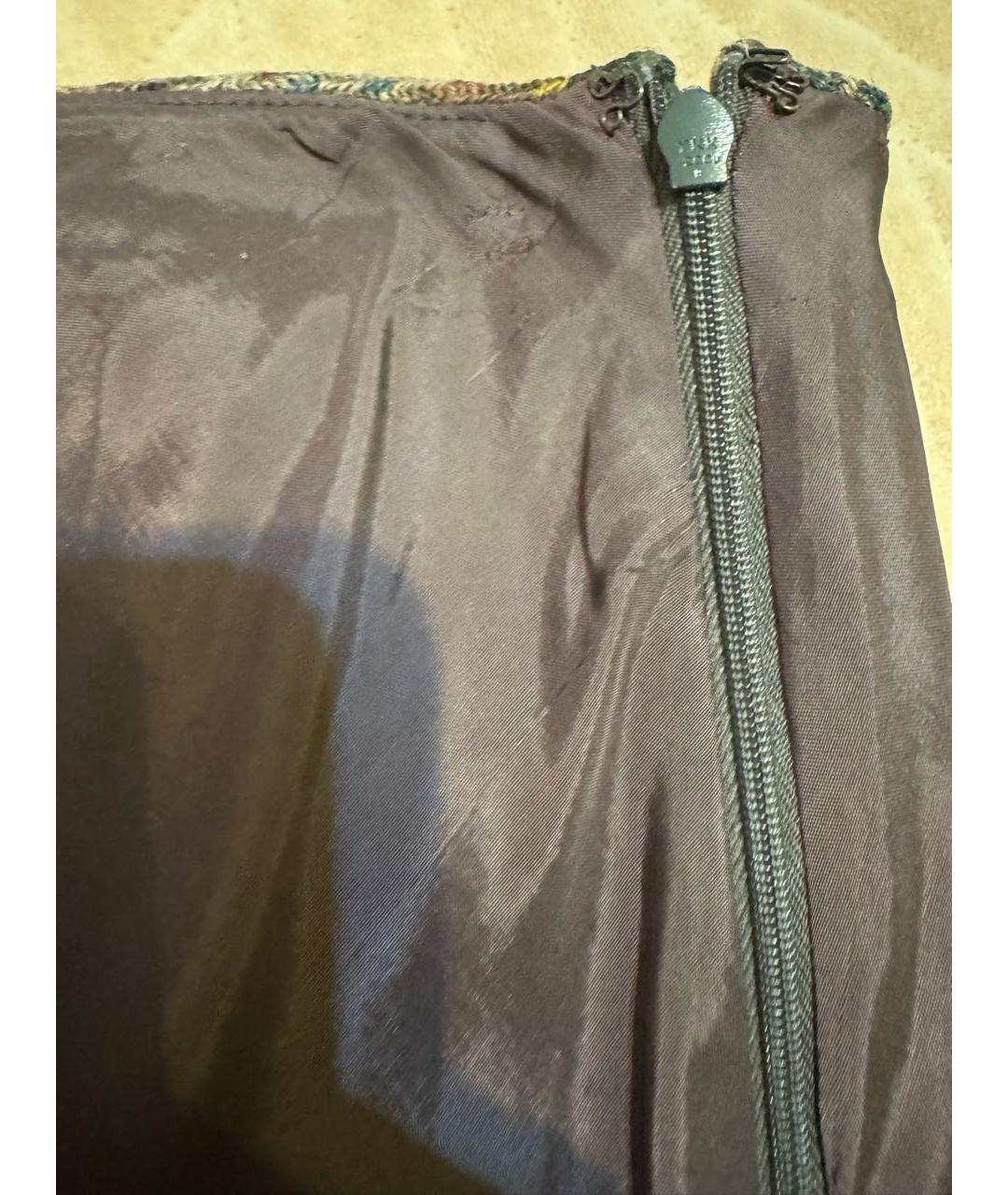 RALPH LAUREN Коричневая шерстяная юбка макси, фото 5