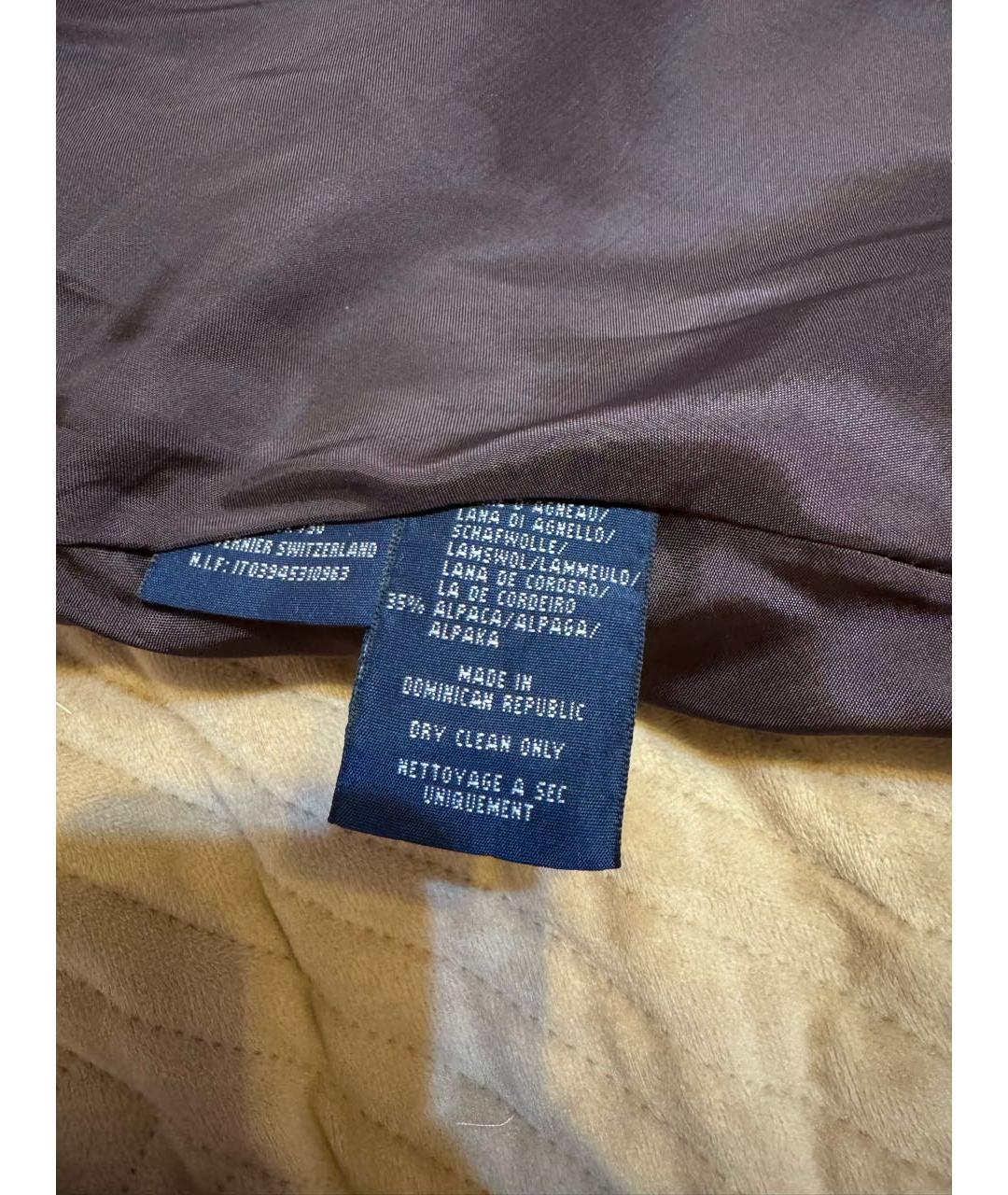 RALPH LAUREN Коричневая шерстяная юбка макси, фото 4