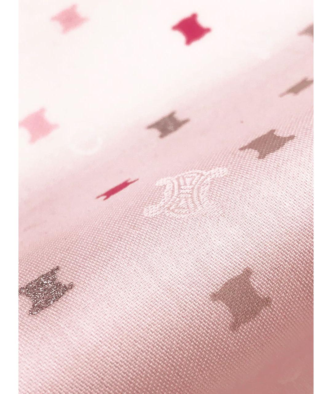 CELINE Розовый хлопковый платок, фото 3