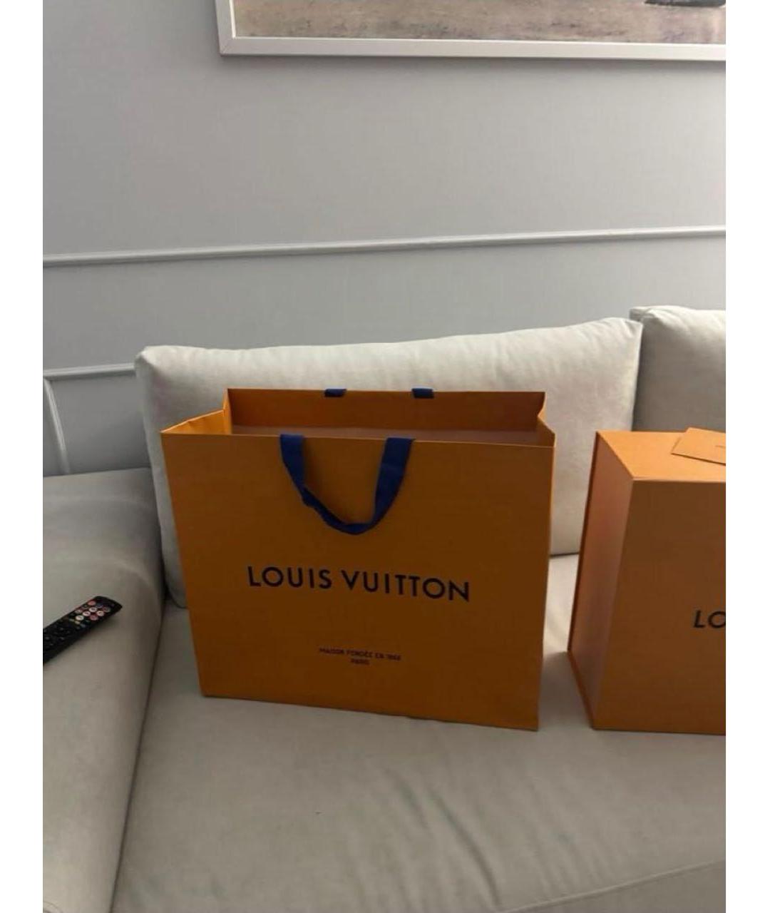 LOUIS VUITTON Бежевая кожаная сумка тоут, фото 8