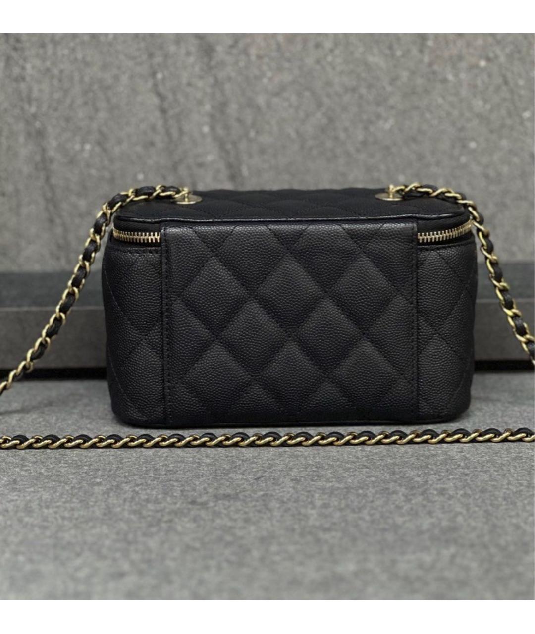 CHANEL Черная кожаная сумка через плечо, фото 2