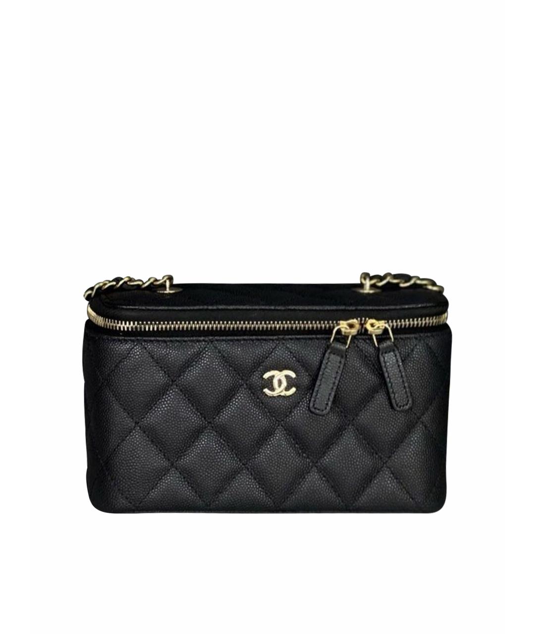 CHANEL Черная кожаная сумка через плечо, фото 1