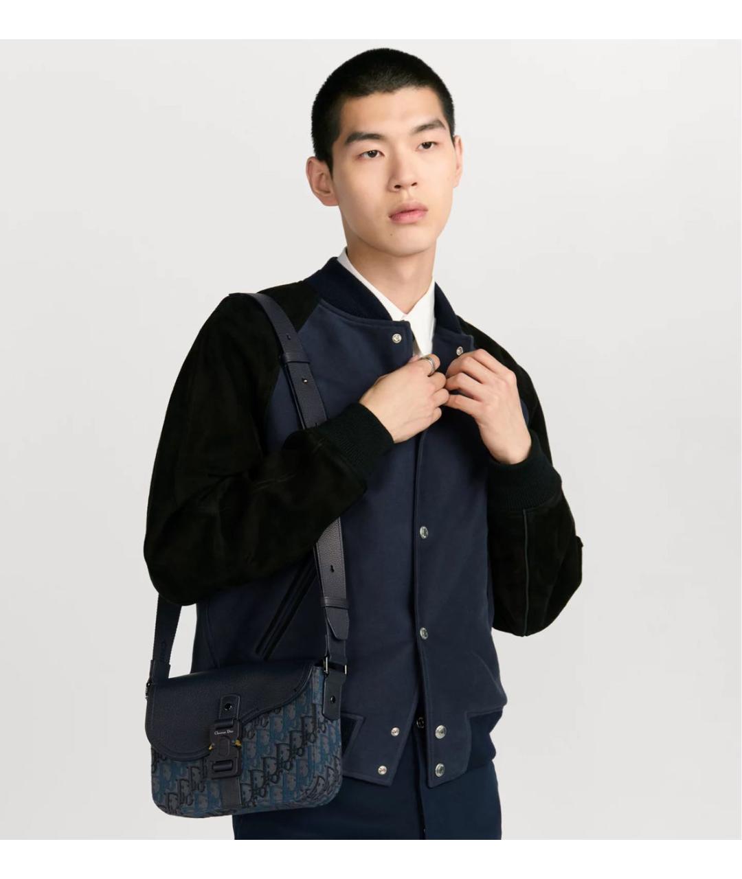 CHRISTIAN DIOR Темно-синяя сумка на плечо, фото 4