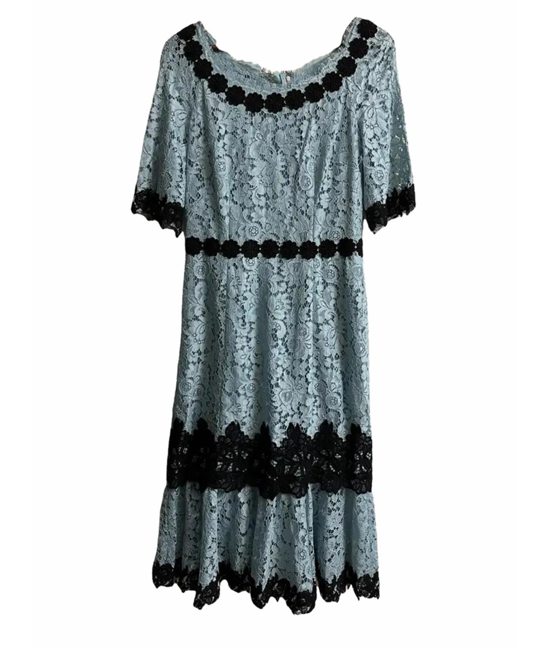 DOLCE&GABBANA Голубое вискозное коктейльное платье, фото 1