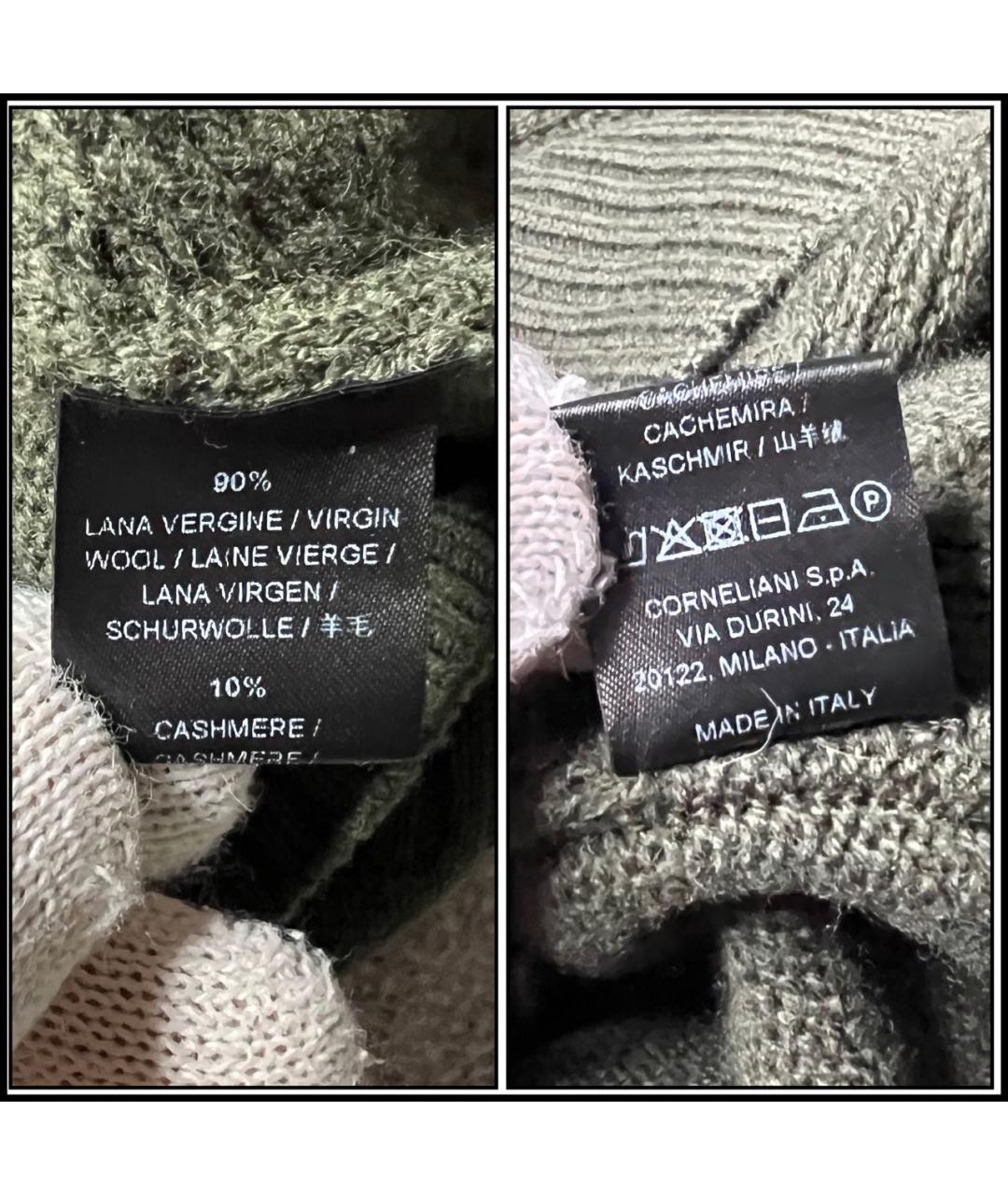 CORNELIANI Хаки шерстяной джемпер / свитер, фото 6