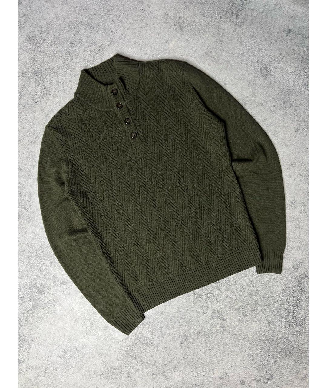 CORNELIANI Хаки шерстяной джемпер / свитер, фото 7