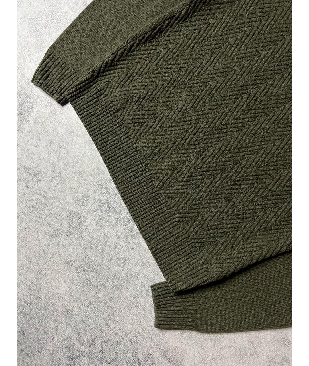 CORNELIANI Хаки шерстяной джемпер / свитер, фото 5