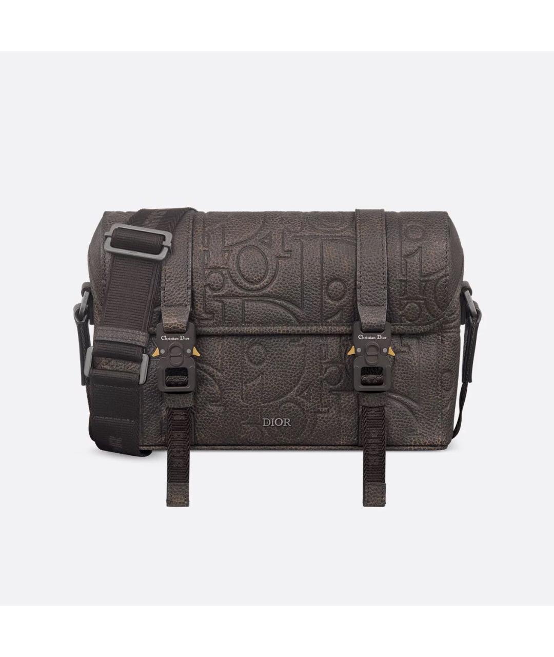 CHRISTIAN DIOR Коричневая кожаная сумка на плечо, фото 7