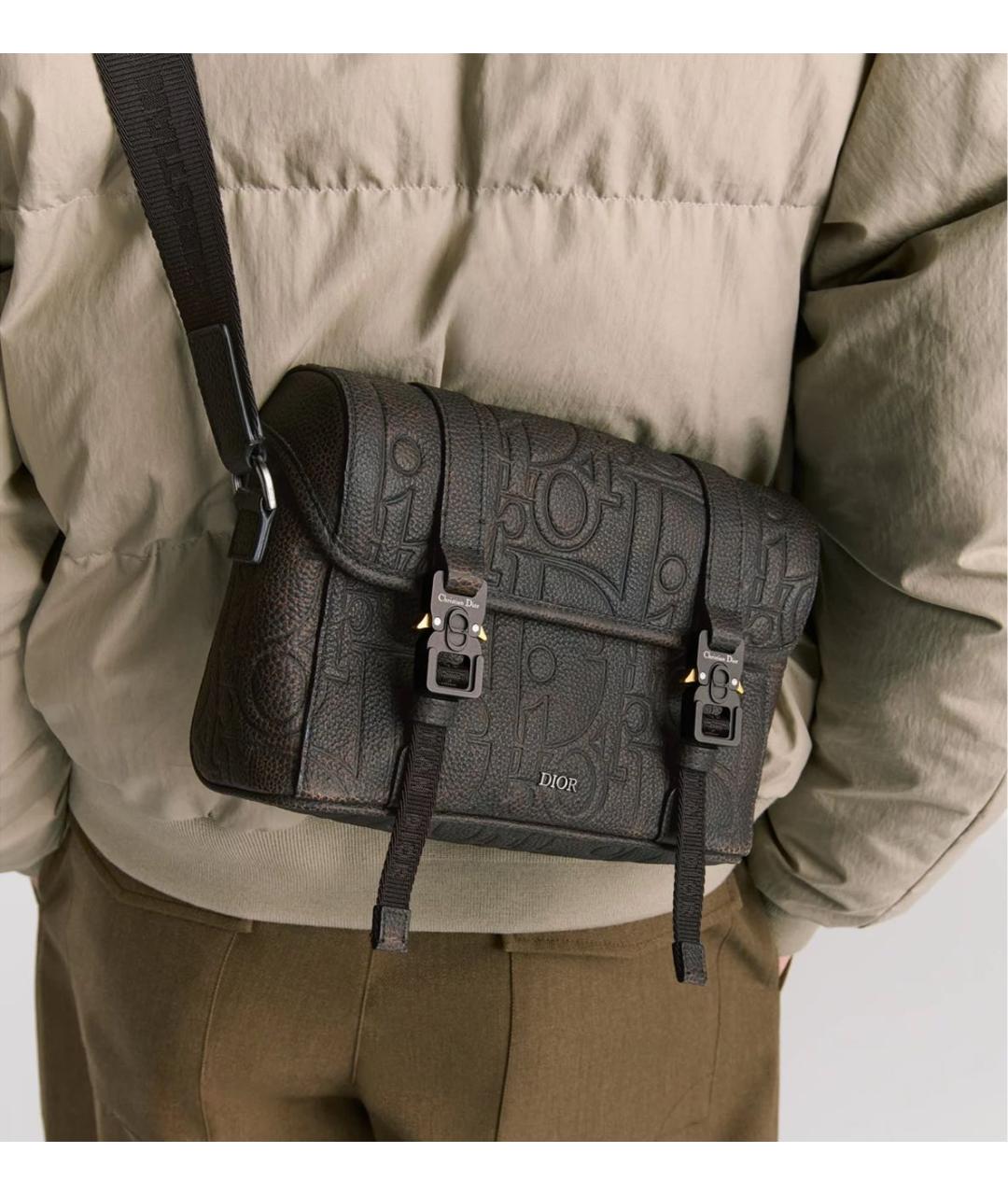 CHRISTIAN DIOR Коричневая кожаная сумка на плечо, фото 2