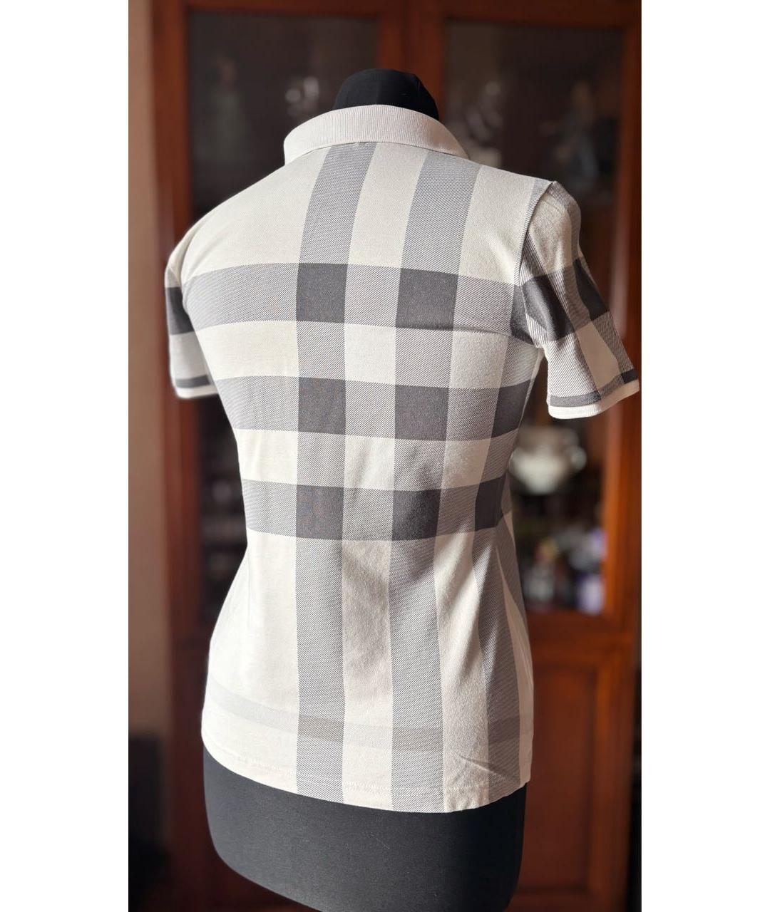 BURBERRY Бежевая хлопковая футболка, фото 2