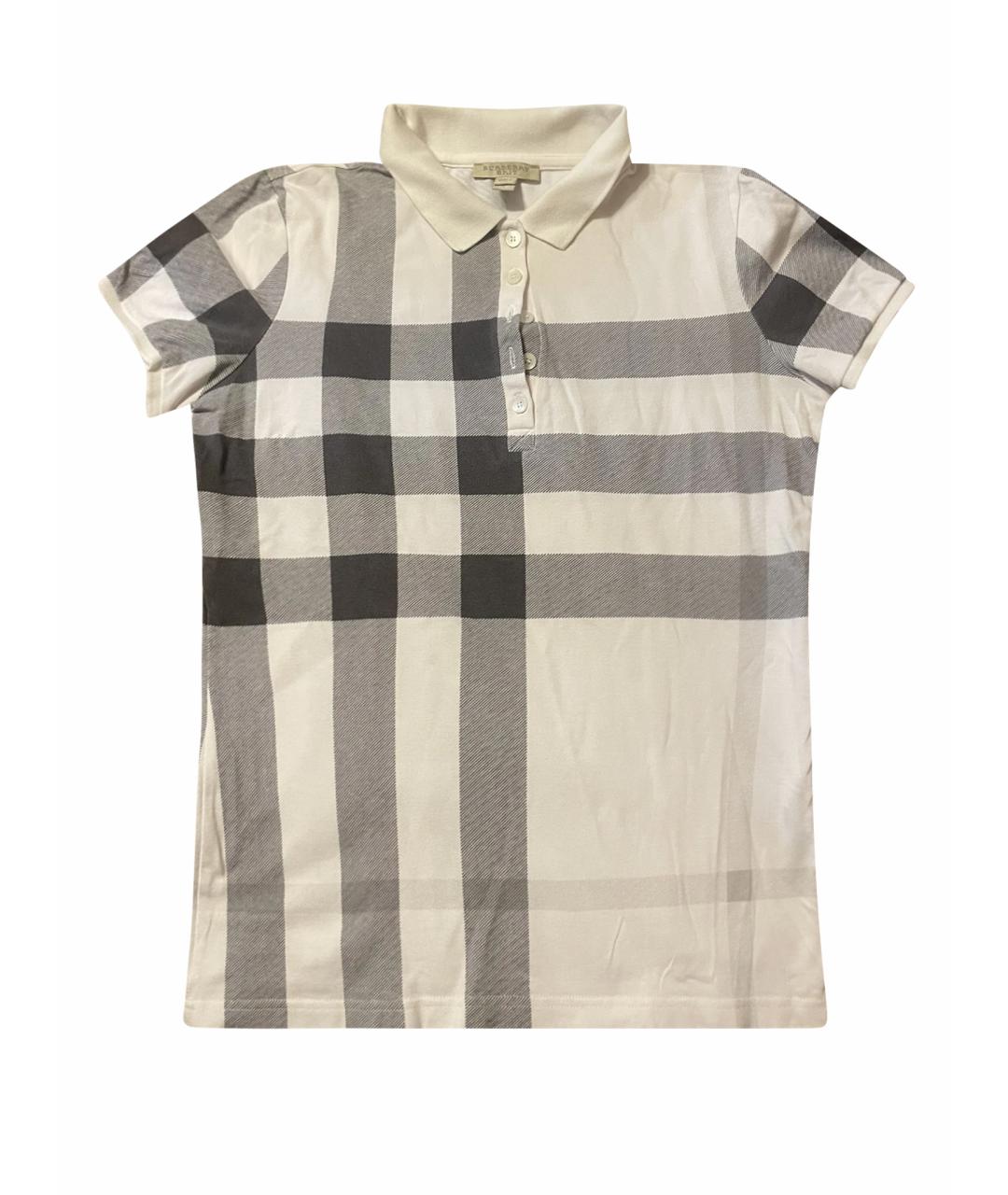 BURBERRY Бежевая хлопковая футболка, фото 1