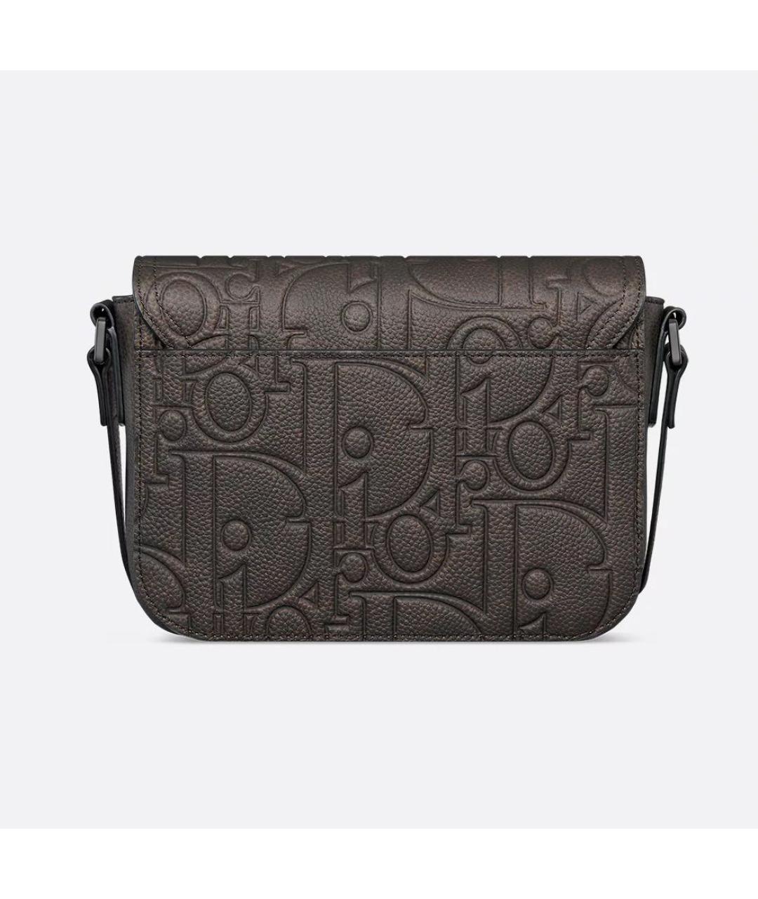 CHRISTIAN DIOR Коричневая кожаная сумка на плечо, фото 3