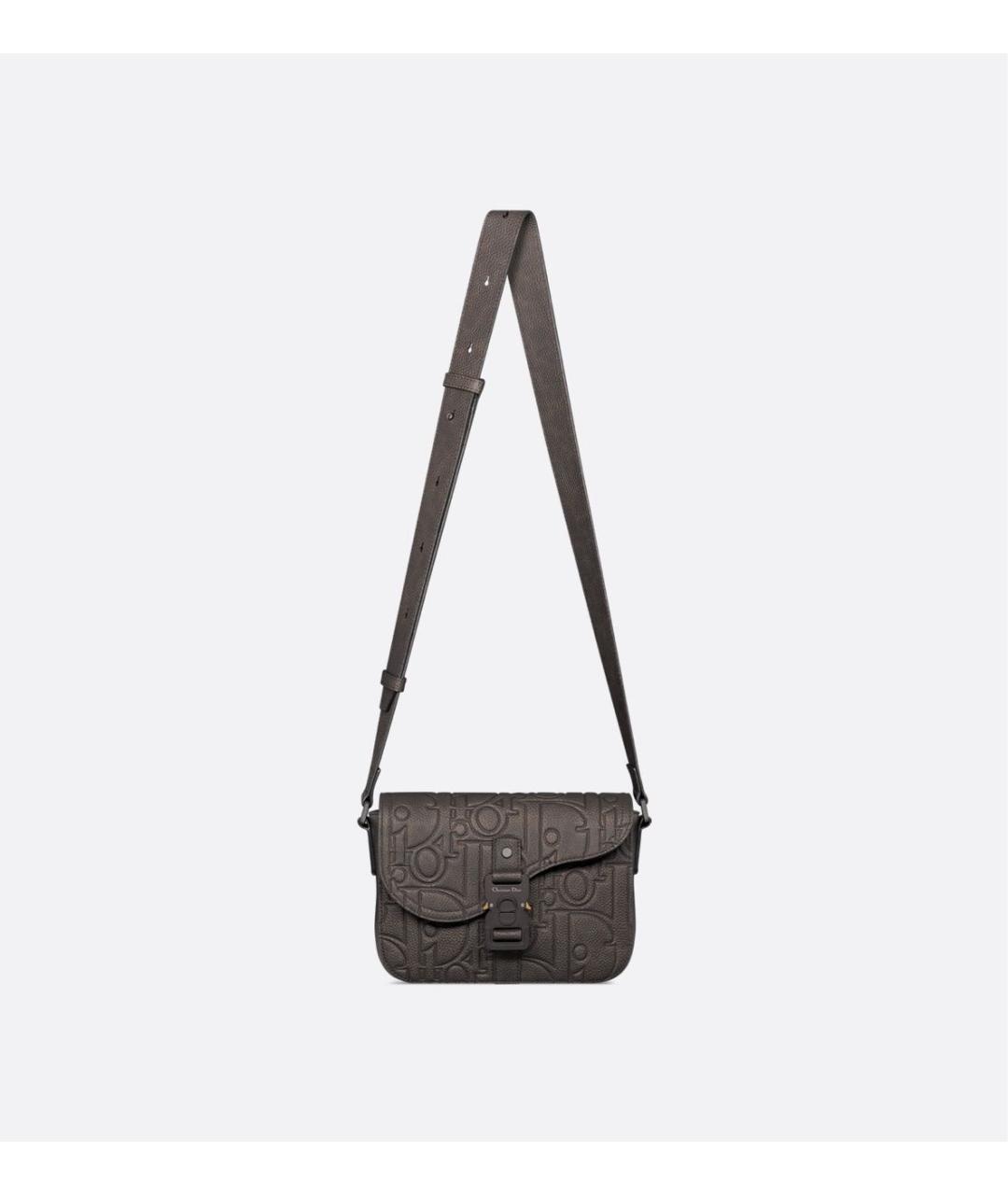 CHRISTIAN DIOR Коричневая кожаная сумка на плечо, фото 6