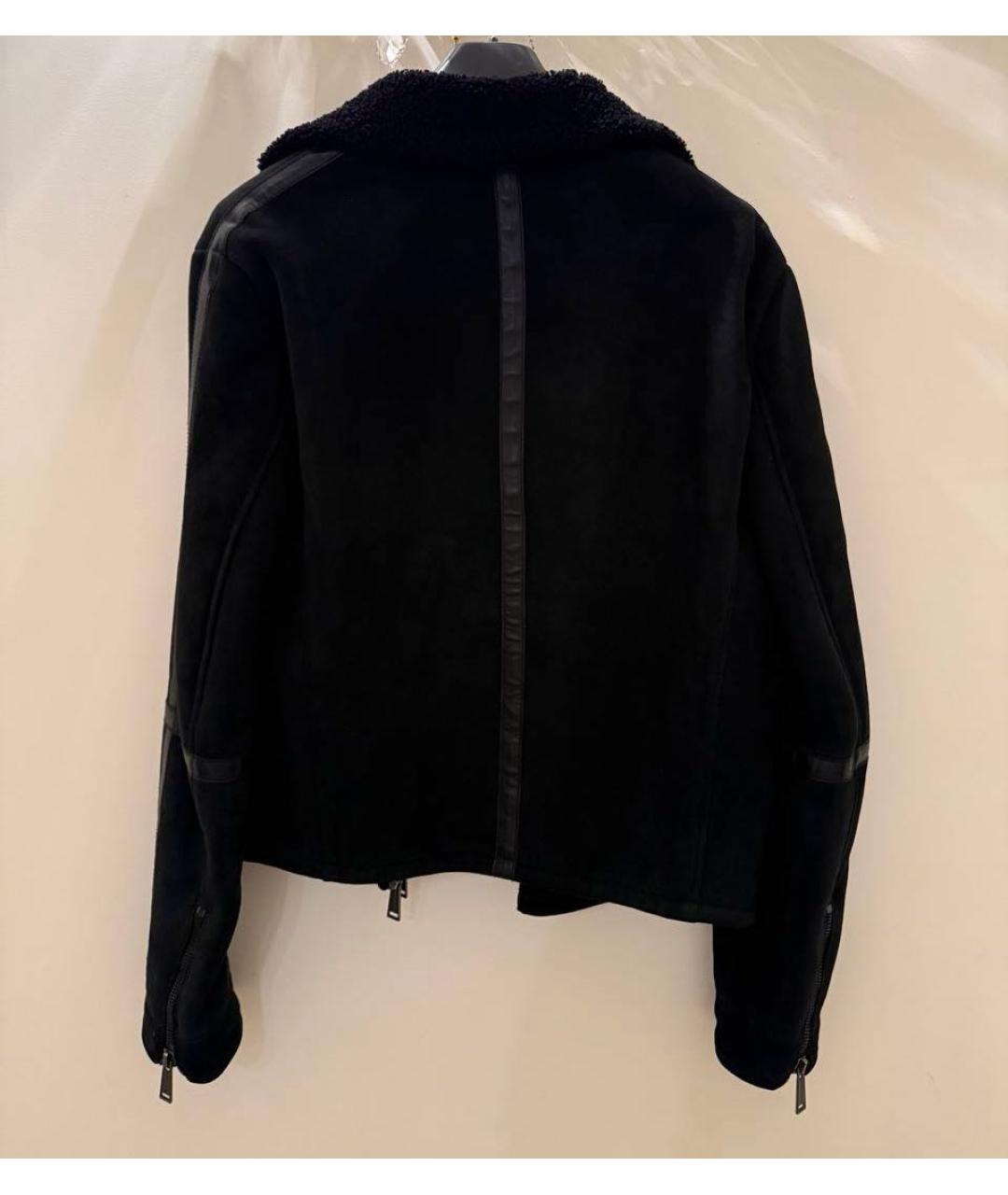 DSQUARED2 Черная меховая дубленка/шуба, фото 2