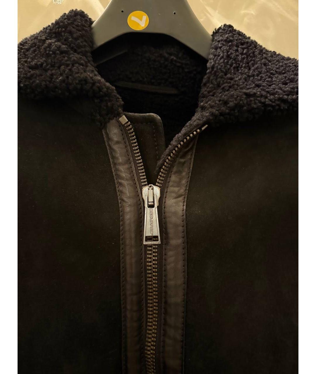 DSQUARED2 Черная меховая дубленка/шуба, фото 3