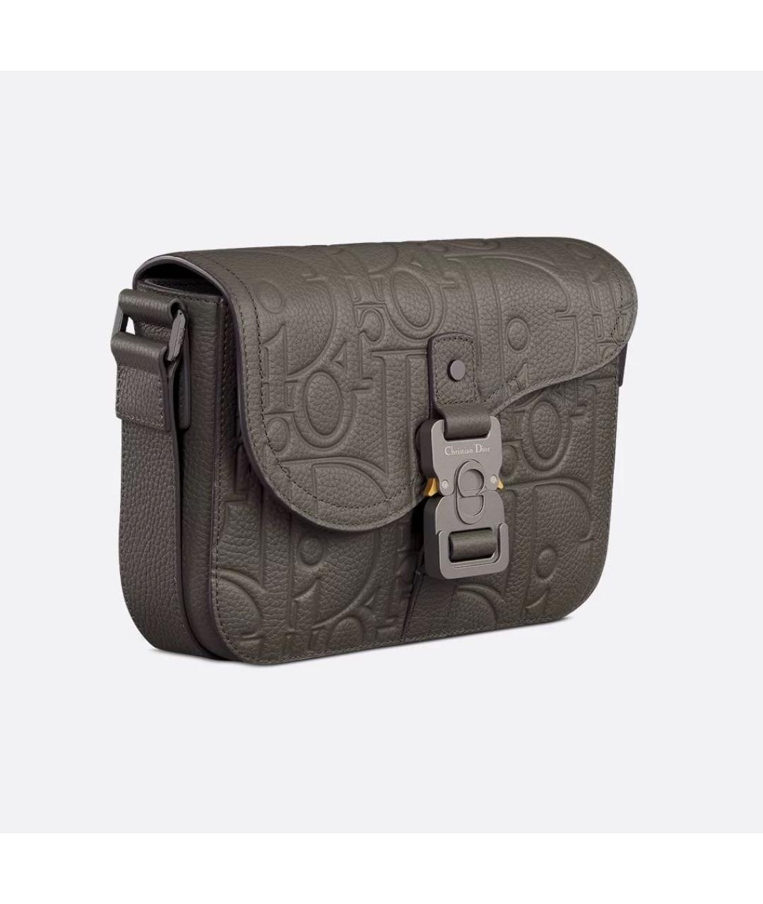 CHRISTIAN DIOR Коричневая кожаная сумка на плечо, фото 3