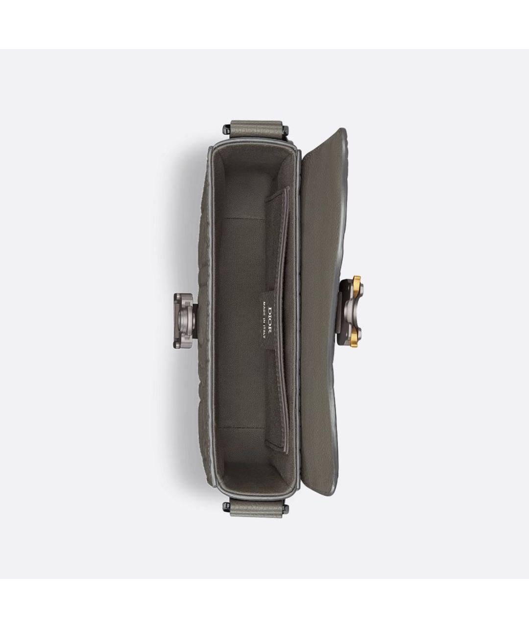 CHRISTIAN DIOR Коричневая кожаная сумка на плечо, фото 4