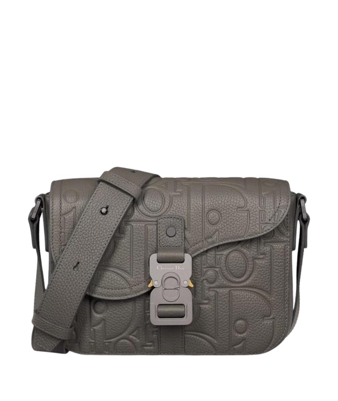 CHRISTIAN DIOR Коричневая кожаная сумка на плечо, фото 1