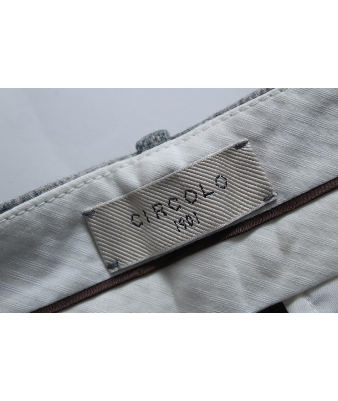 CIRCOLO 1901 Мульти шерстяные прямые брюки, фото 5