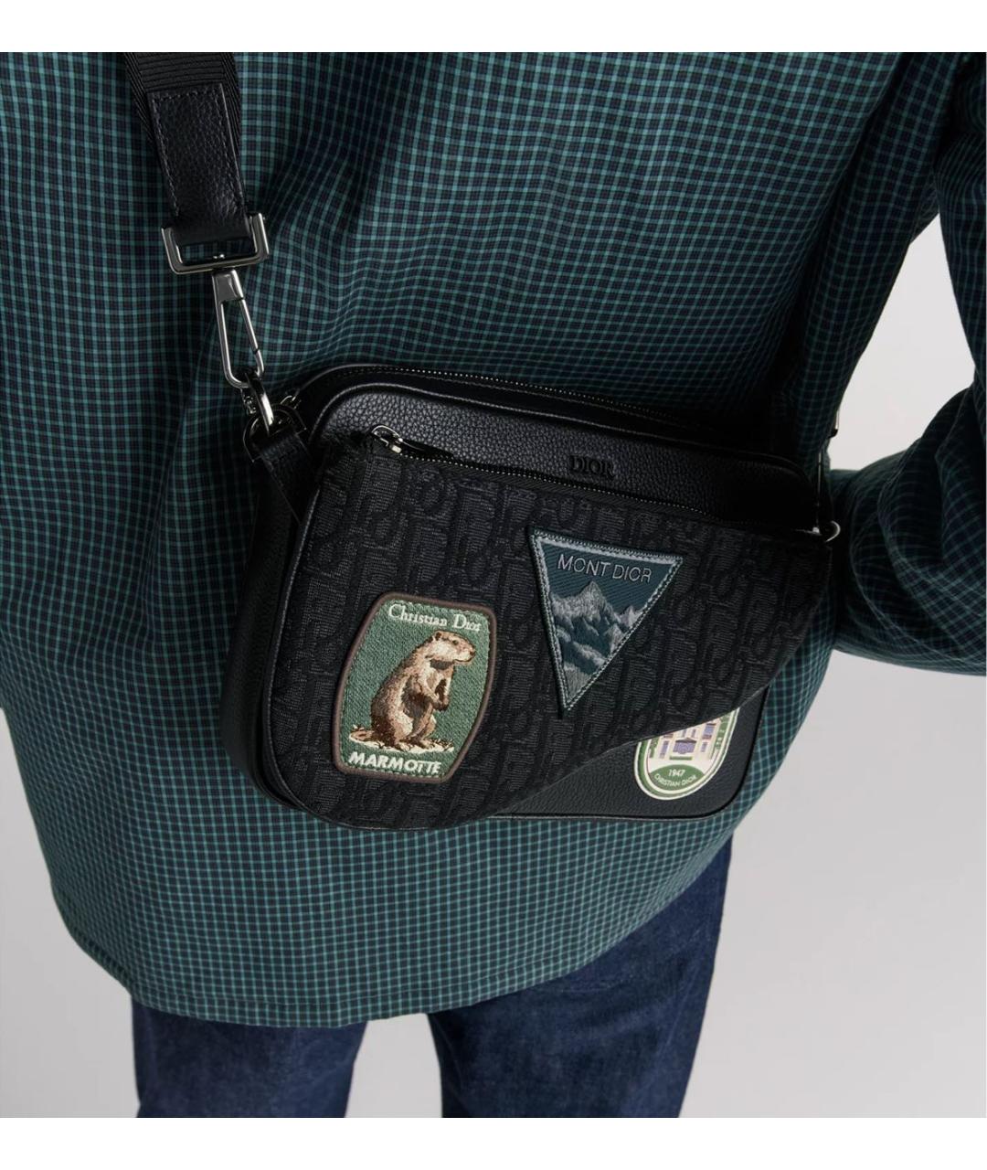 CHRISTIAN DIOR Черная сумка на плечо, фото 3