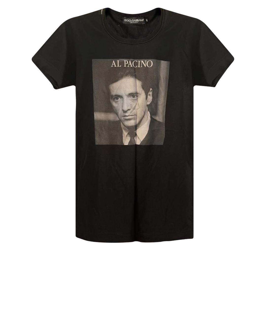 DOLCE&GABBANA Черная хлопковая футболка, фото 1