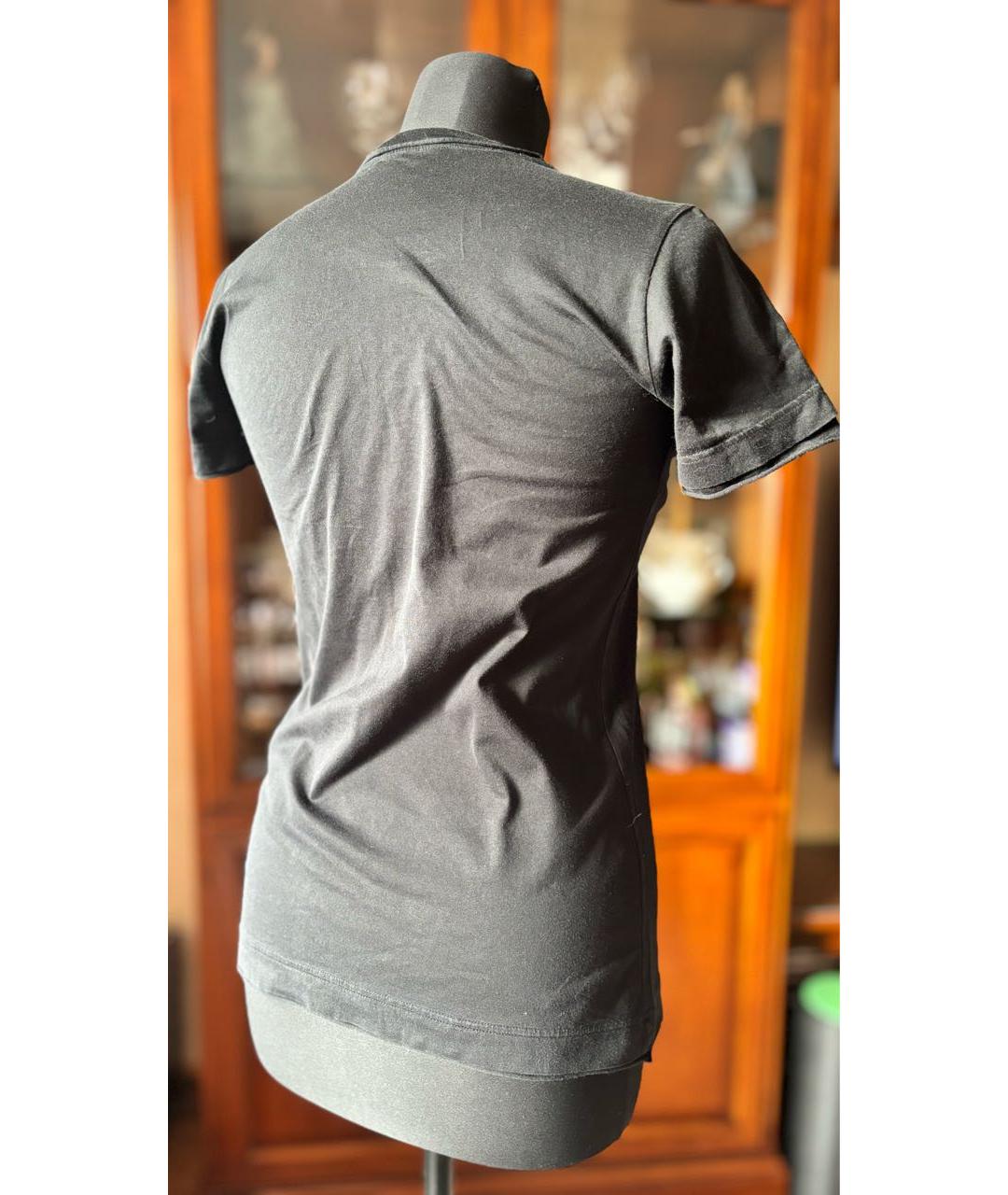 DOLCE&GABBANA Черная хлопковая футболка, фото 4