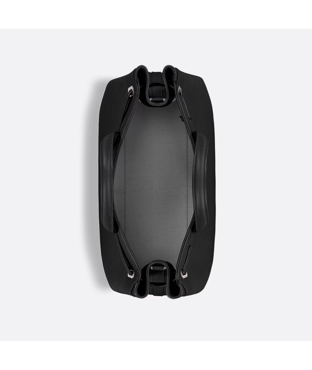 CHRISTIAN DIOR Черная кожаная сумка тоут, фото 6