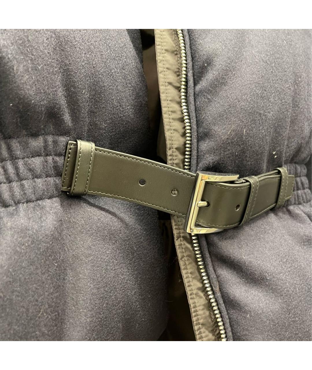 PRADA Темно-синий полиэстеровый пуховик, фото 4