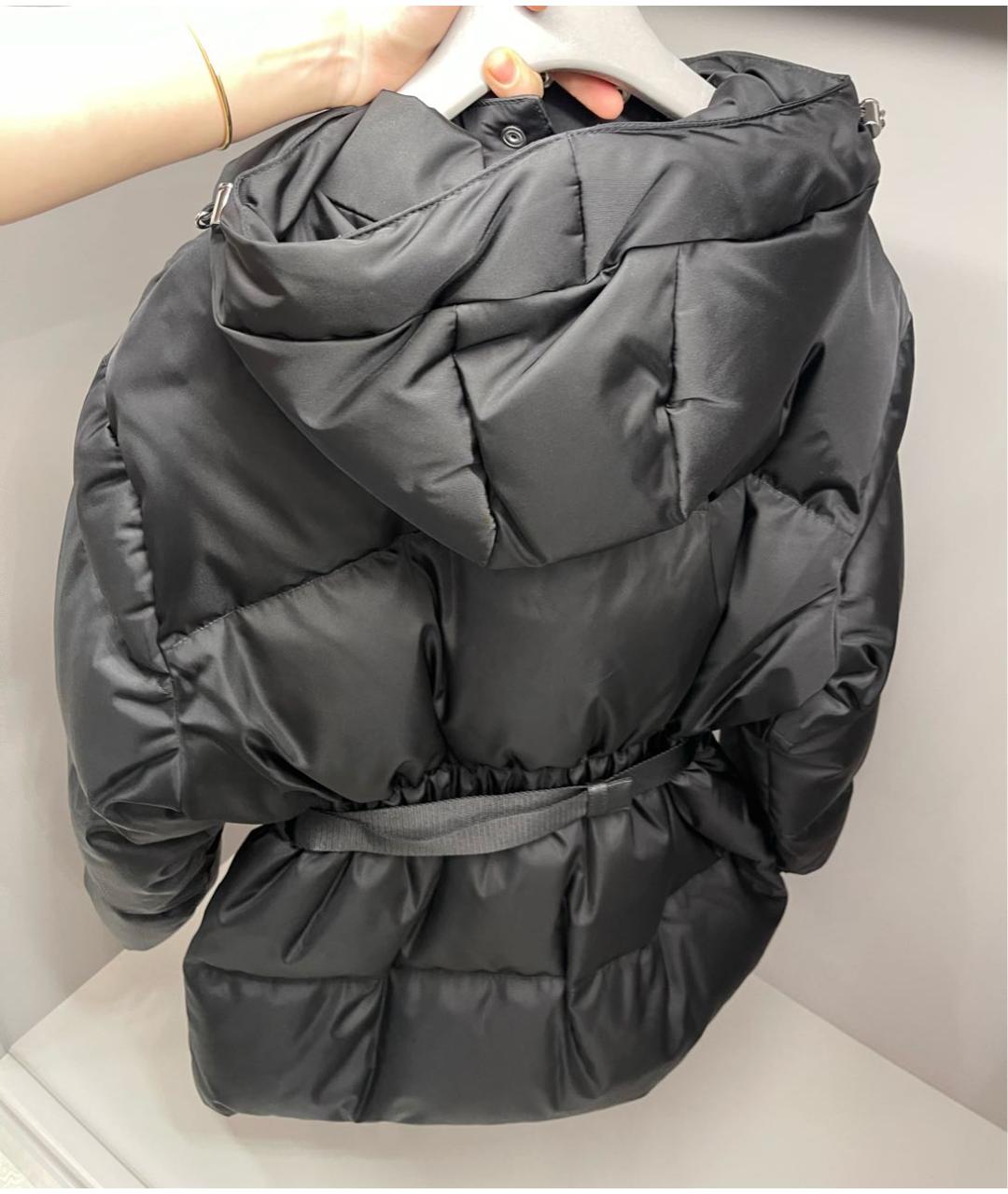 PRADA Черный полиэстеровый пуховик, фото 5