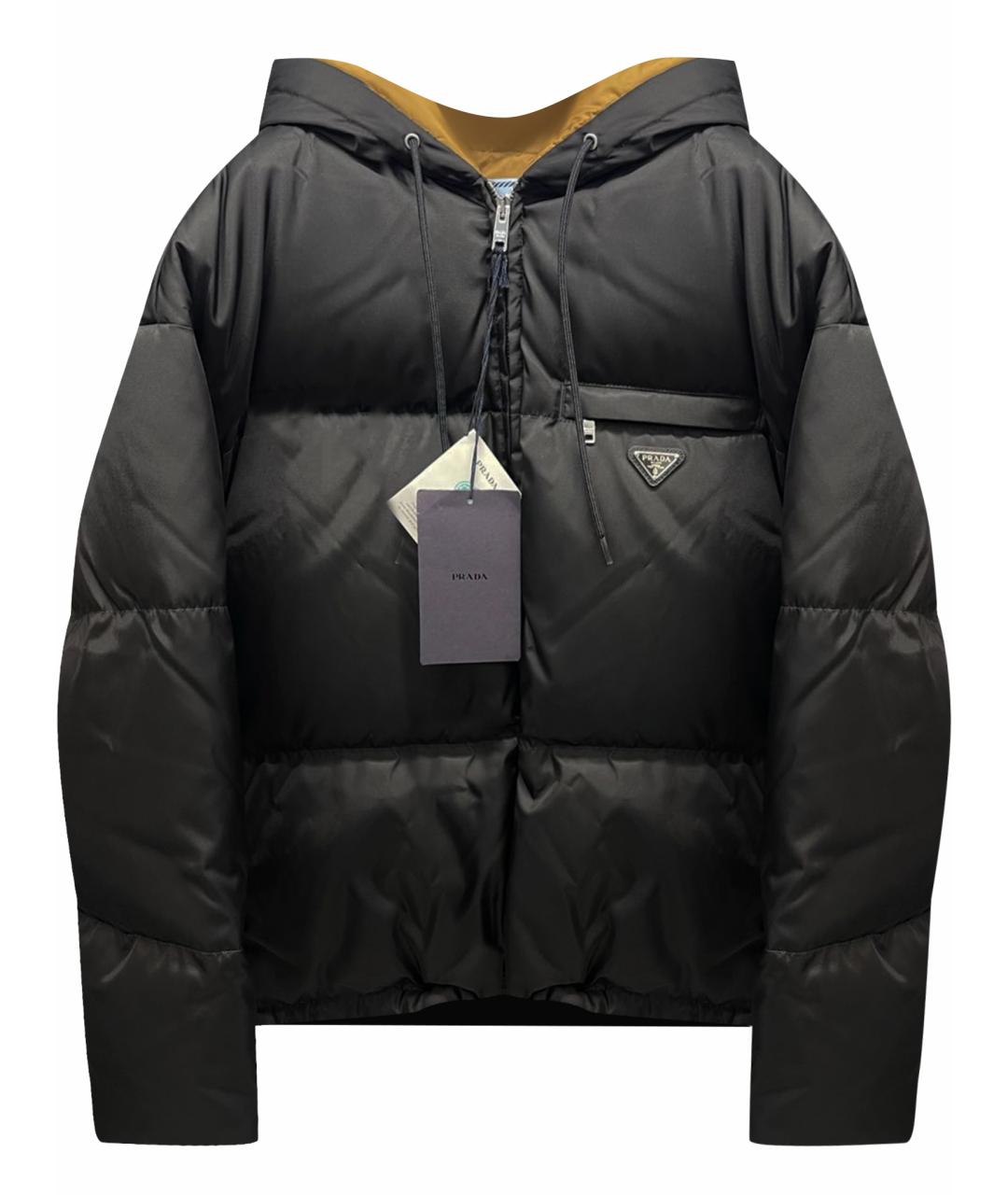 PRADA Черный полиэстеровый пуховик, фото 1