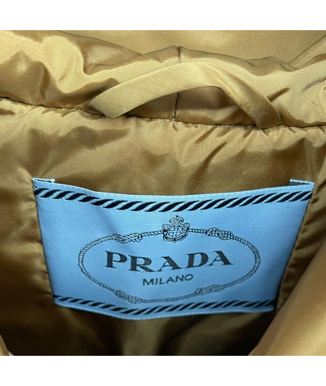 PRADA Черный полиэстеровый пуховик, фото 4