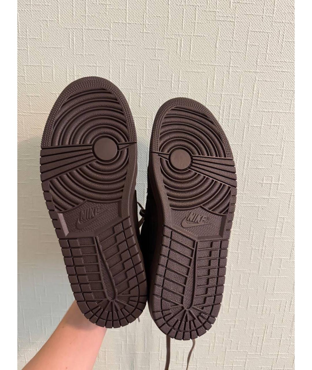 CACTUS JACK BY TRAVIS SCOTT Коричневые замшевые низкие кроссовки / кеды, фото 5