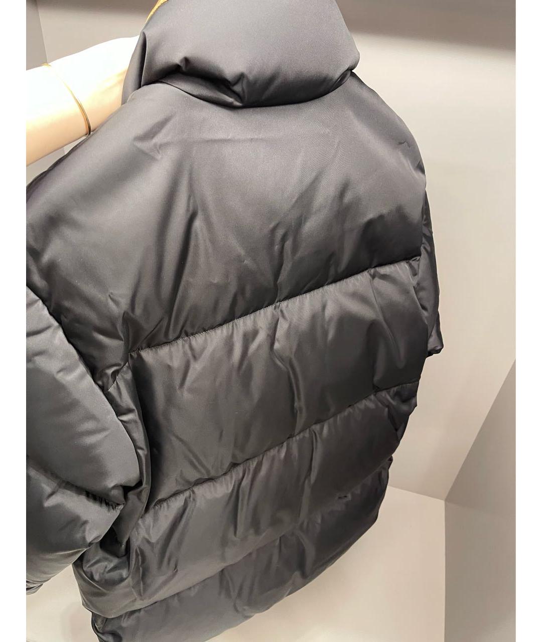 PRADA Черный полиэстеровый пуховик, фото 5