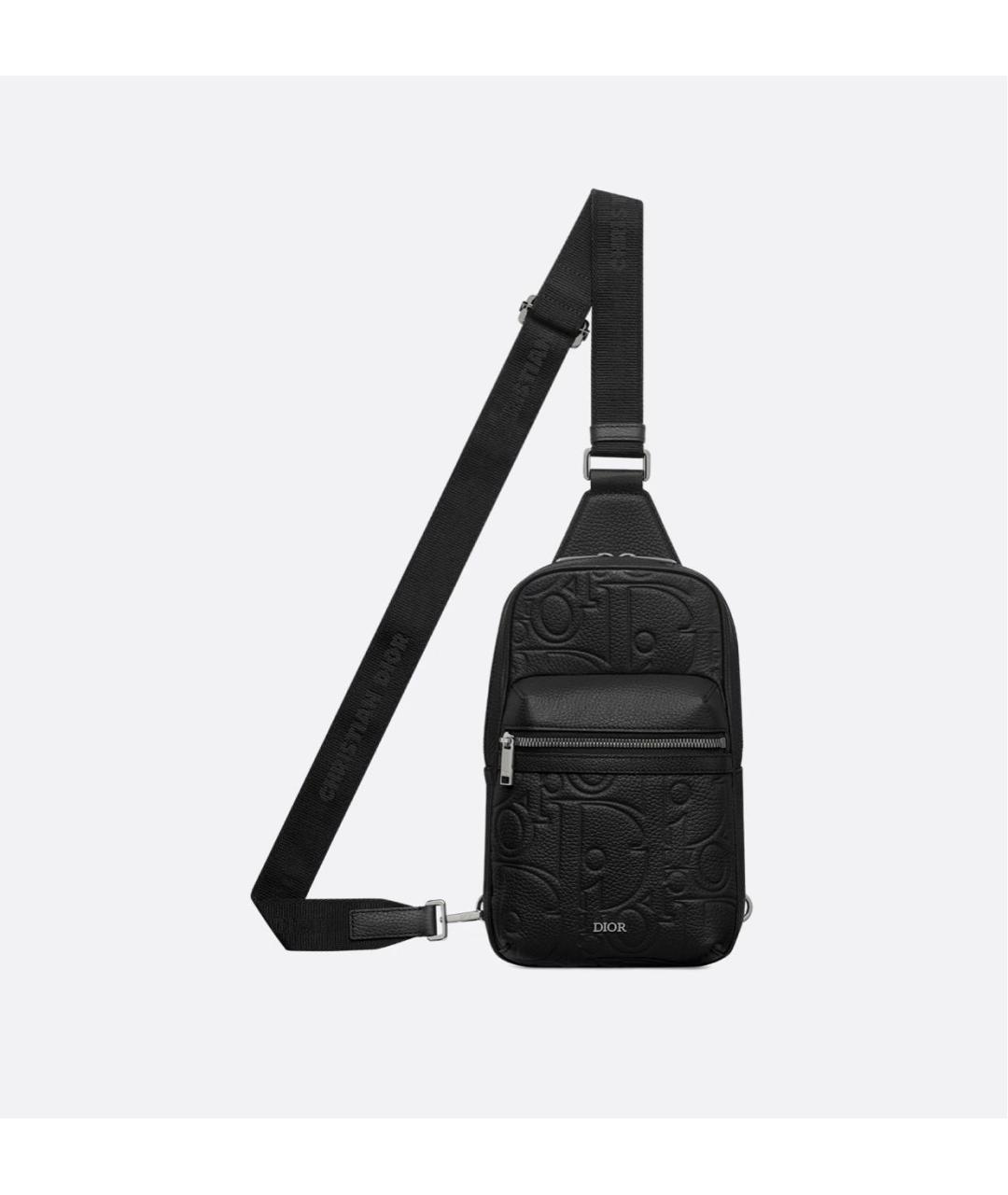 CHRISTIAN DIOR Черная кожаная барсетка, фото 5