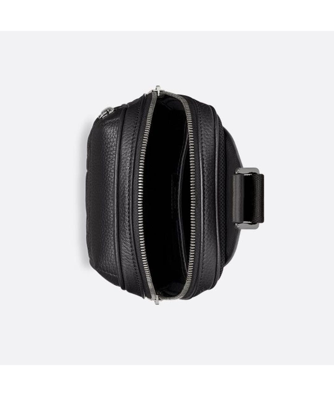 CHRISTIAN DIOR Черная кожаная барсетка, фото 4