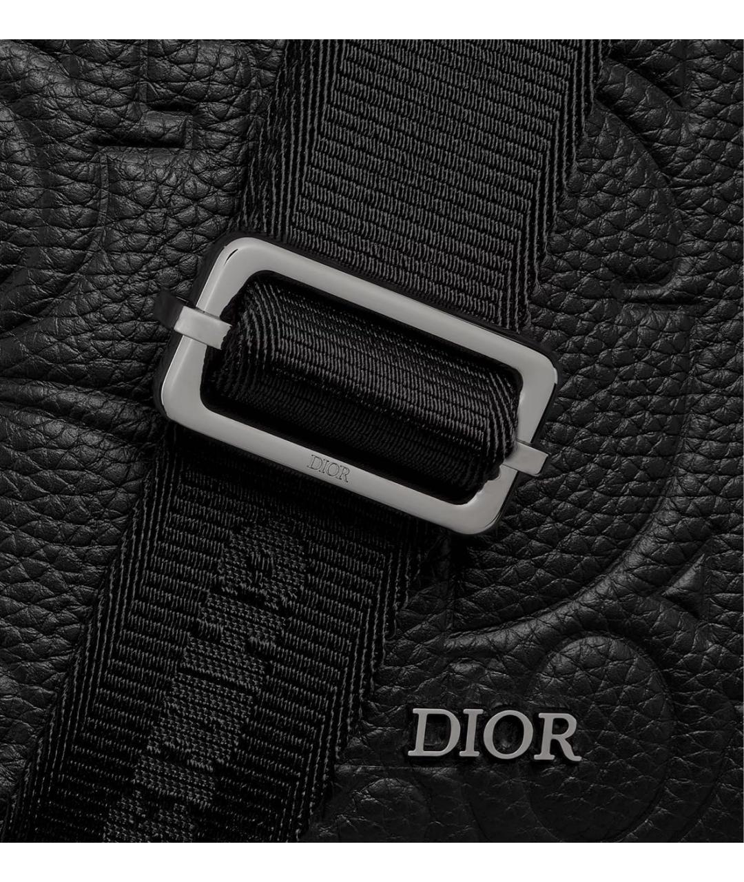 CHRISTIAN DIOR Черная кожаная барсетка, фото 6