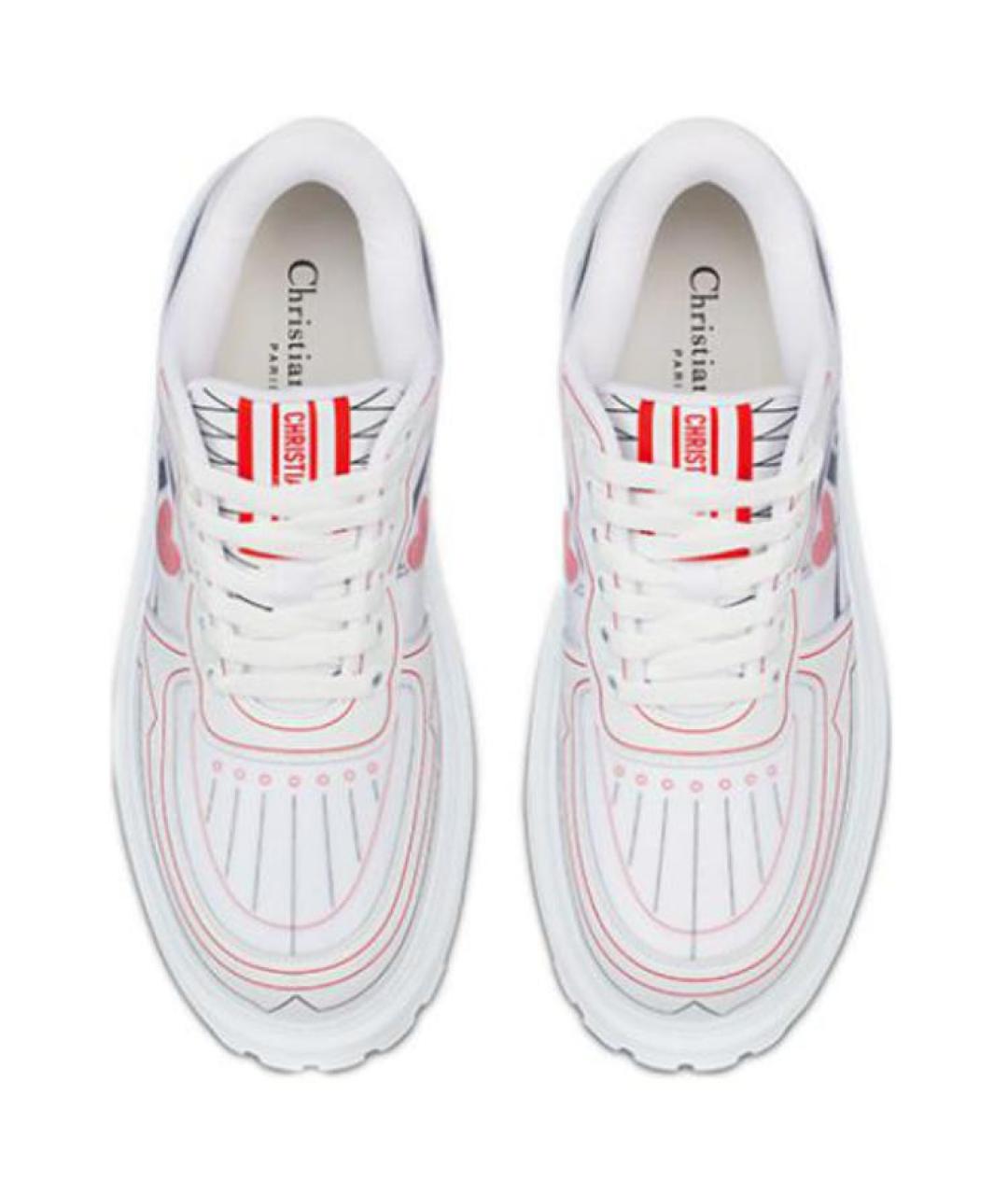 CHRISTIAN DIOR Белые кожаные кроссовки, фото 5