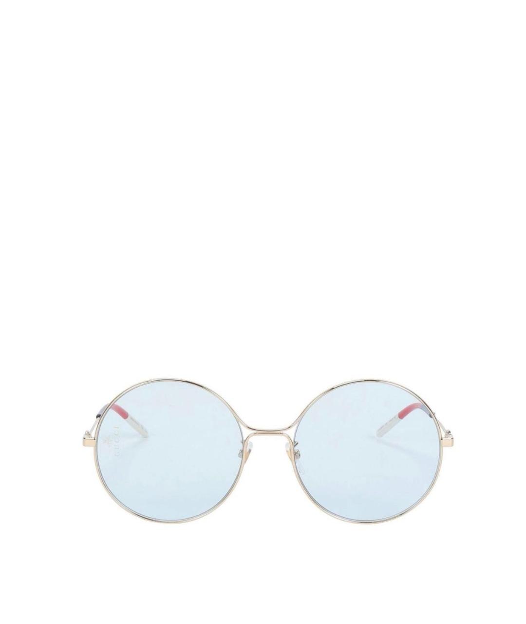 GUCCI Голубые металлические солнцезащитные очки, фото 1