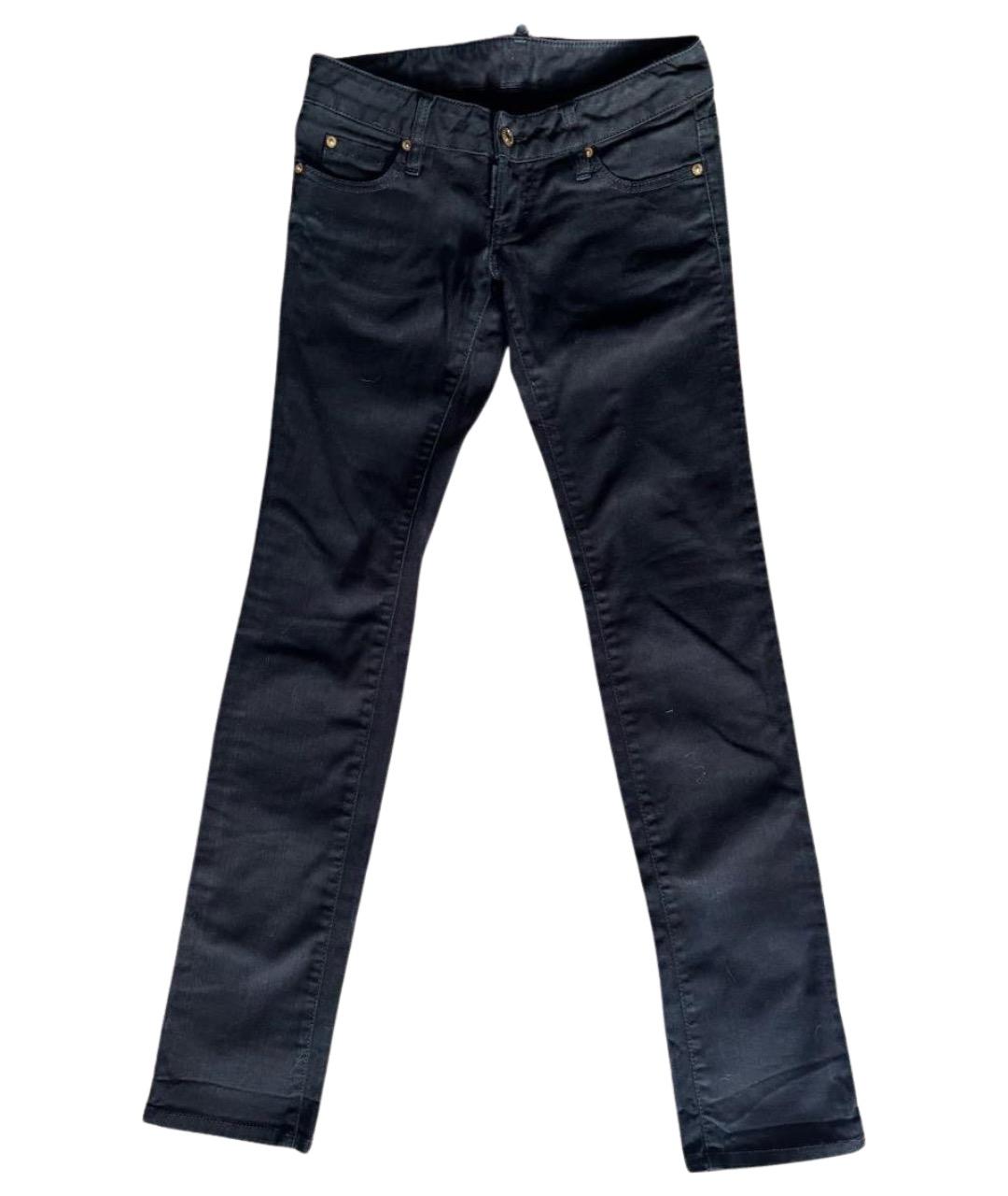 DSQUARED2 Черные хлопковые прямые джинсы, фото 1